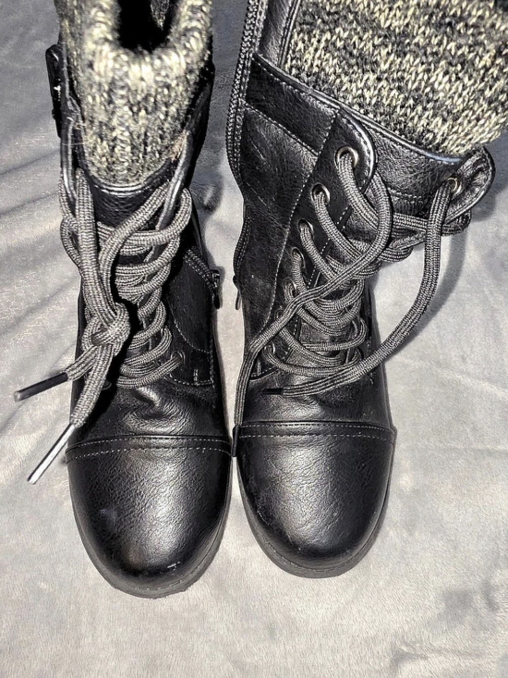 DREAM PAIRS Girls Combat Boots Black US 4